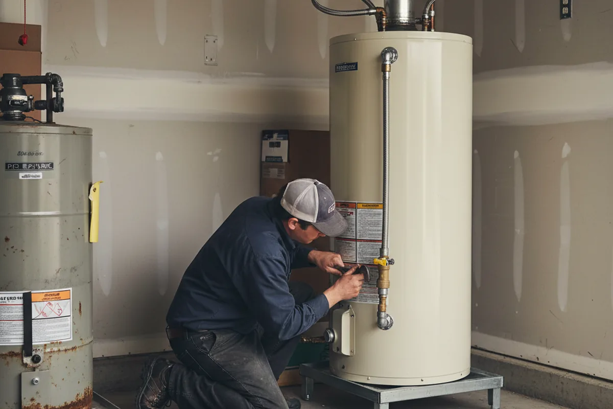 Water heater and shutoff valve replacement in Genesee Depot